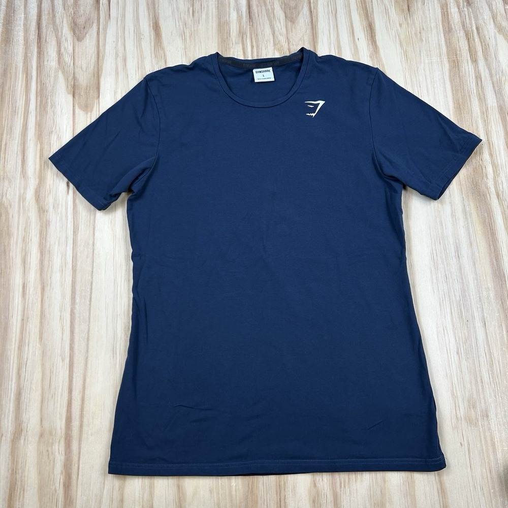 Gymshark Women's Large Blue Longline Short Sleeve T-Shirt Athletic Workout